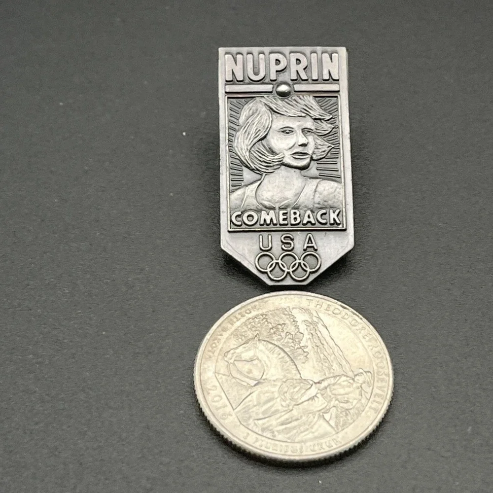 Vintage Olympics Nuprin Comeback Team‎ USA Lapel Hat Pin